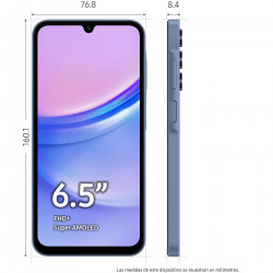 Móvil - Samsung Galaxy A15 LTE, Azul, 256GB, 8GB RAM, 6.5" FHD+, MediaTek G99 Octa-Core, 5000mAh, Android 14