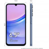 Móvil - Samsung Galaxy A15 LTE, Azul, 256GB, 8GB RAM, 6.5" FHD+, MediaTek G99 Octa-Core, 5000mAh, Android 14