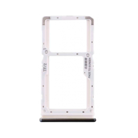 Bandeja Dual SIM/Micro SD negra/gris piedra para Xiaomi Redmi Note 8 Pro M1906G7