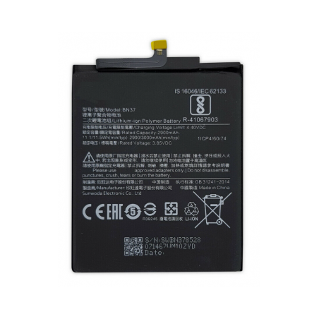 BATERÍA BN37 PARA XIAOMI REDMI 6/6A 2900/3000MAH