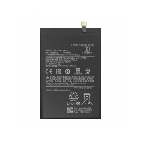 Bateria BN62 para Xiaomi Redmi 9T, Note 9 e Poco M3