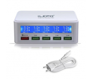 Smart charging station 5 USB ports 50 watts with QC 3.0 fast charging