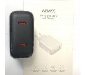 WEMISS 40W PD Dual USB-C Wall Charger