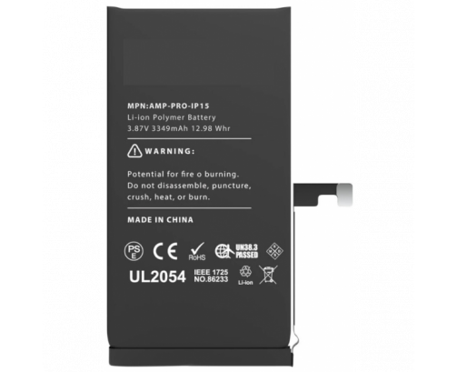 Bateria Litio Para Apple IPhone 15 (Chip Original) 3349mAh