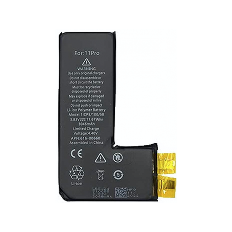 Bateria litio Sin Flex Ni Chip Para iPhone 11 Pro De 3480mAh  (Calidad premium)