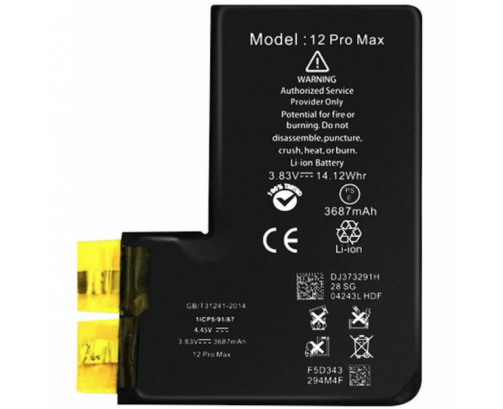 Bateria Litio Sin Flex Ni Chip Para iPhone 12 Pro Max De 3687mAh (Calidad Premium)