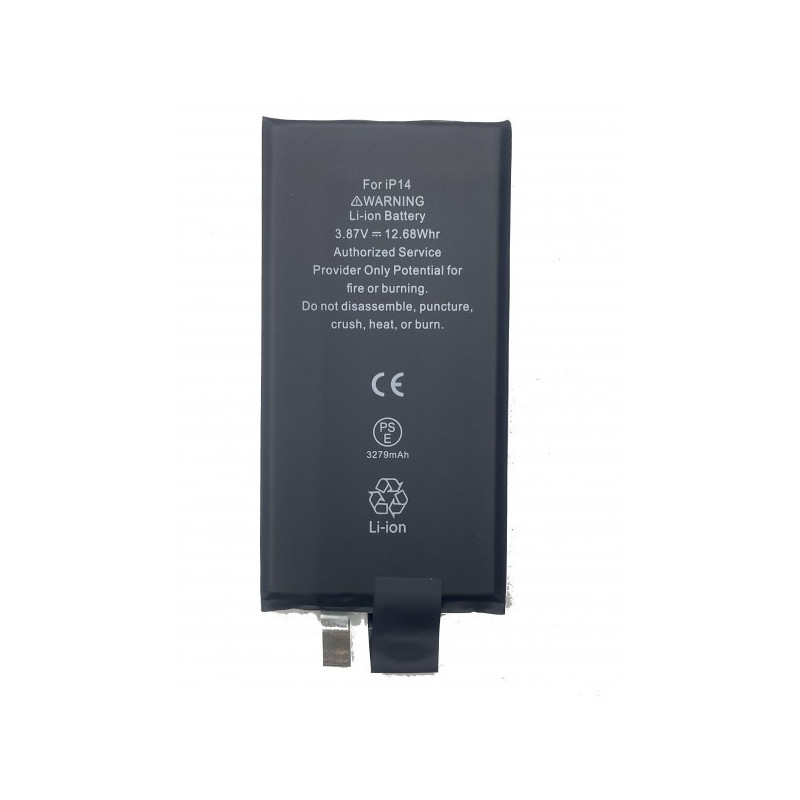 Bateria Litio Sin Flex Ni Chip Para IPhone 14 (A2649 A2881 A2884 A2883 A2882) De 3279mAh (Calidad premium)