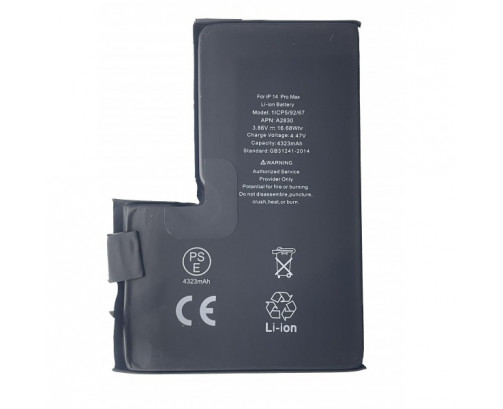 Bateria Litio Sin Flex Ni Chip Para IPhone 14 Pro Max (A2651 A2893 A2896 A2895 A2894) De 4323mAh (Calidad premium)