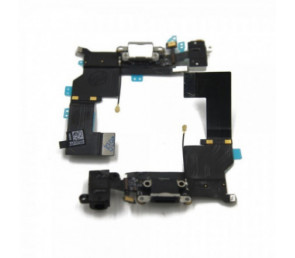Cable flex con conector de carga / datos y accesorios / conector jack de 3.5  / micrófono y cable coaxial para iPhone 5S