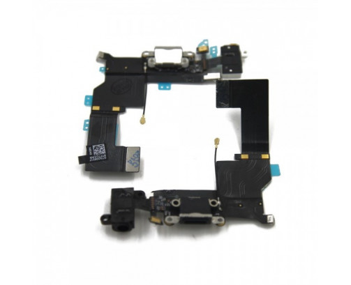 Cable flex con conector de carga / datos y accesorios / conector jack de 3.5  / micrófono y cable coaxial para iPhone 5S