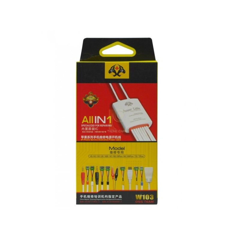 Cable Power con Conectores de Bateria OSS TEAM W103+ para Encender iPhone 4G 4S 5G 5S 5SE 5C 6G 6PLUS 7G 7PLUS