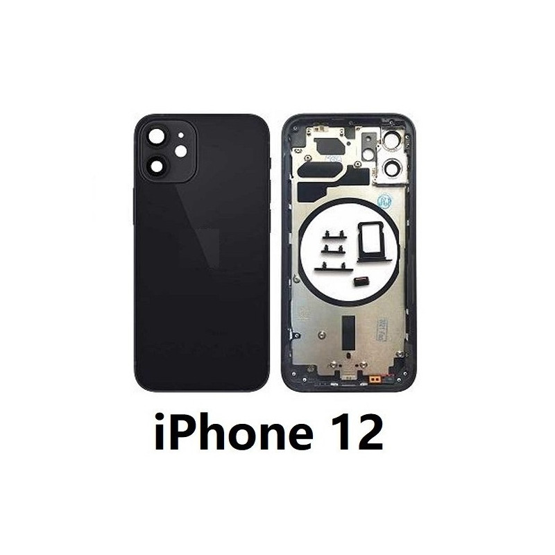 Chasis De Pantalla / Tapa Con Marco Para IPhone 12 (NEGRO)