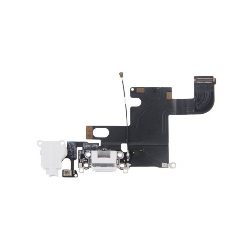 Flex con conector de carga lightning / conector de audio y micrófono con Cable Coaxial iPhone 6G