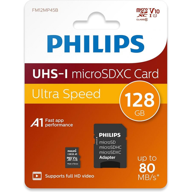 Philips Tarjeta MicroSD de 128GB