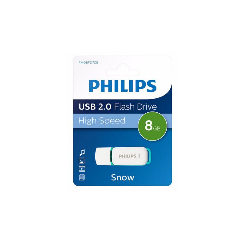 Philips Pendrive USB 2.0 8GB Snow Philips Pendrive USB 2.0 8GB Snow