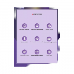 Audífonos In-ear Gamer Inalámbricos Monster Airmars Xkt15 Color Violeta