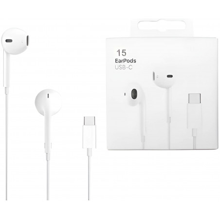 Apple EarPods, Auriculares de botón, Cable, USB-C,