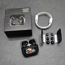 Auriculares con control táctil y reducción de ruido oscuro doble ANC/ENC