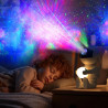 Feliigo Proyector Estrellas Astronauta, Luz Nocturna Infantil con Nebulosa, 8 Modos de Iluminación