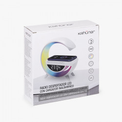 DESPERTADOR CON CARGA INALAMBRICA Y LUZ LED
