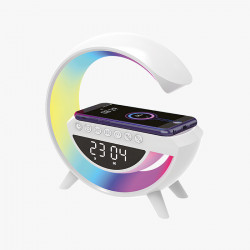 DESPERTADOR CON CARGA INALAMBRICA Y LUZ LED