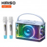 KIMISO KMS-254 ALTAVOZ PORTÁTIL KARAOKE CON DOS MICRÓFONOS O LUZ ADENTANTE.