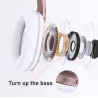 Auriculares sobre la oreja LETSCOM H10 ORO ROSA Bluetooth 5.0, almohadillas suav