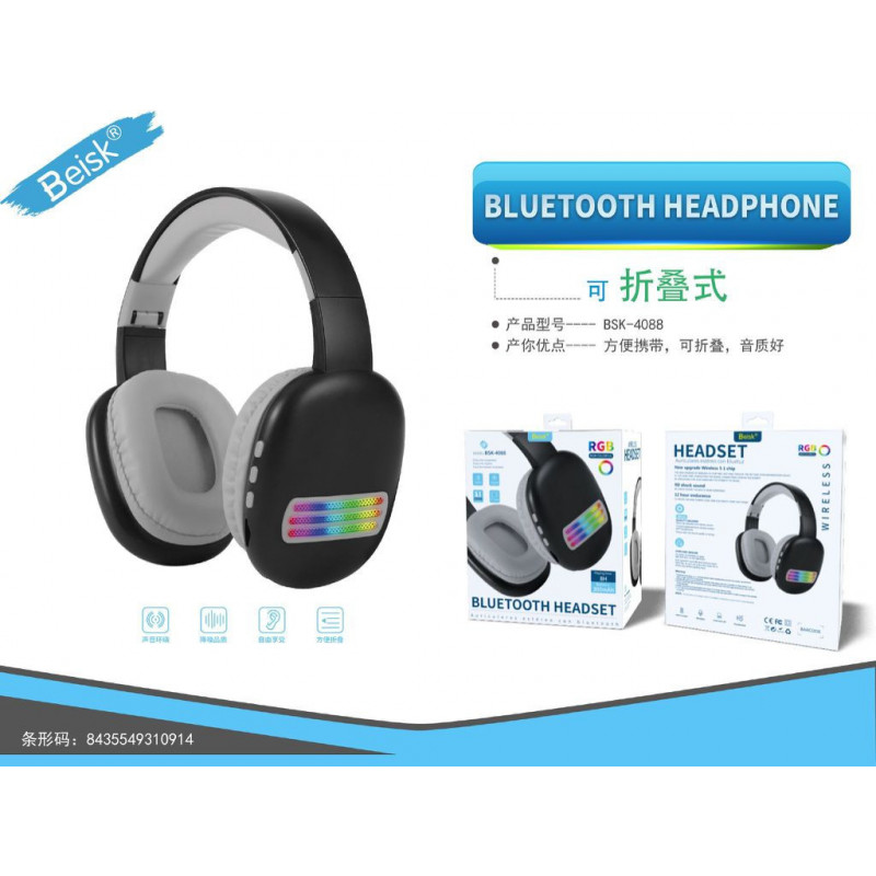 AURICULAR CON BLUETOOTH NEGRO BSK-4088