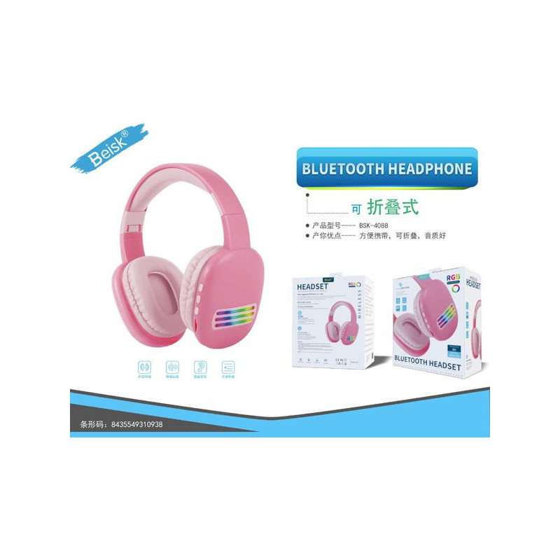 AURICULAR CON BLUETOOTH ROSA BSK-4088