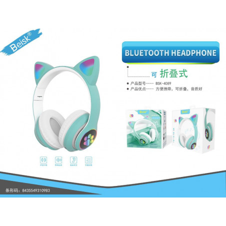 AURICULAR CON BLUETOOTH VERDE BSK-4089