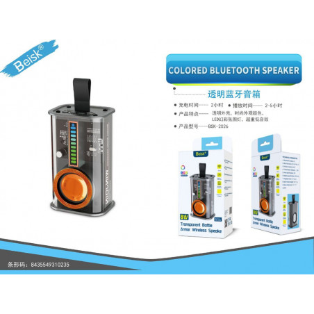 COLORED BLUETOOTH SPEAKER NEGRO BSK-2026