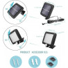 Jorft Solar Security Lights, 56 LED Solar Wall Lamp Human