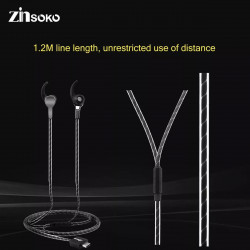 ZINSOKO Z-C01 Type-c Ceramics Wired music headphone Sweatproof fashion Long line