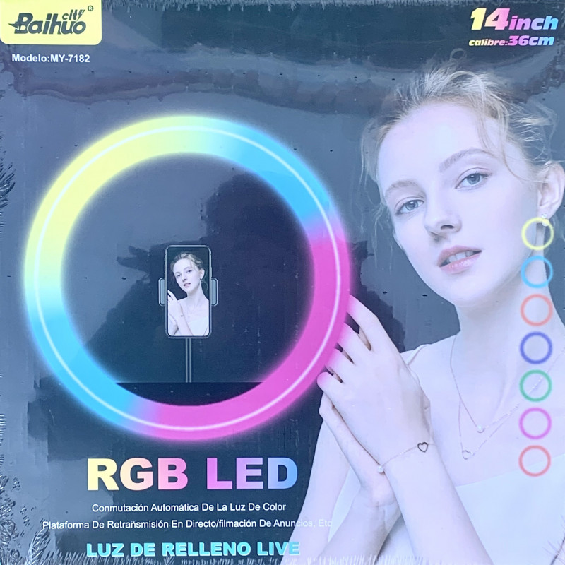 BAIHUO  RGB LED 36CM MY-7182
