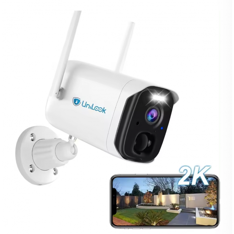 UNILOOK Cámara de Vigilancia 2K Unilook con Batería para Exteriores