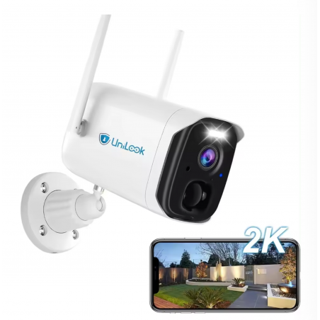 UNILOOK Cámara de Vigilancia 2K Unilook con Batería para Exteriores