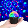 Tyonto Mini Bola de Discoteca, luces LED para Fiesta con 10 Modos Activados por Música DJ y Efectos de Luz Dinámicos RGB de 3W