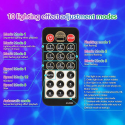 Tyonto Mini Bola de Discoteca, luces LED para Fiesta con 10 Modos Activados por Música DJ y Efectos de Luz Dinámicos RGB de 3W