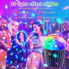 Tyonto Mini Bola de Discoteca, luces LED para Fiesta con 10 Modos Activados por Música DJ y Efectos de Luz Dinámicos RGB de 3W