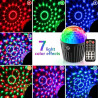 Tyonto Mini Bola de Discoteca, luces LED para Fiesta con 10 Modos Activados por Música DJ y Efectos de Luz Dinámicos RGB de 3W