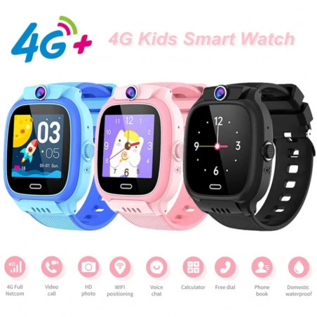 Tech Infinite Y36 Kids Smartwatch 4G SIM Videollamada Chat Cámara WIFI Ubicación Mensaje SOS