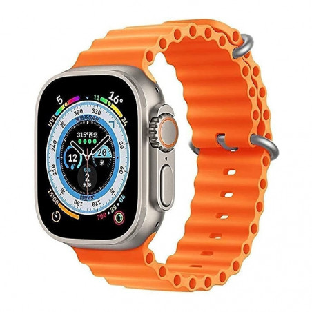 T800 Ultra Reloj inteligente con banda de silicona oceánica de 1,99 pulgadas compatible