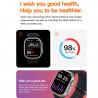T800 Ultra Reloj inteligente con banda de silicona oceánica de 1,99 pulgadas compatible