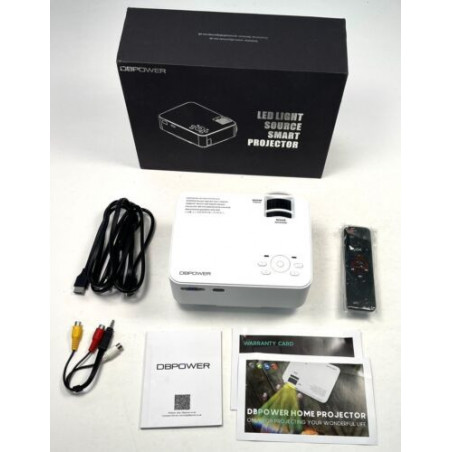 DBPOWER LED Light Source Smart Mini Projector Model T20 SKU: PJ0703 Tested EUC
