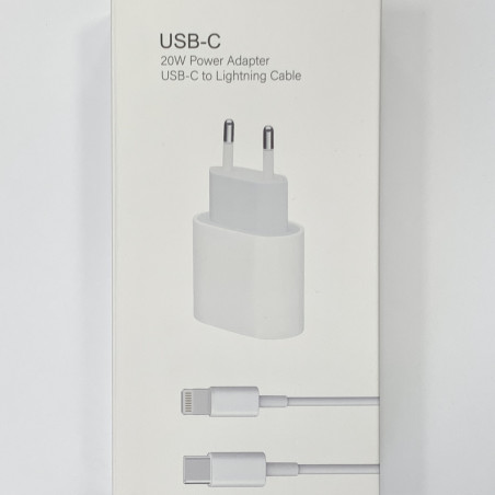 USB-C 20W Power Adapter USB-C to Lightning Cable