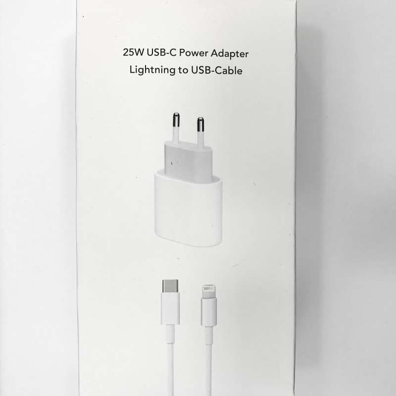 25W USB-C Power Adapter USB-C to C cable