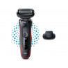 Afeitadora - Braun Series 5 51-R1200s, 3 Cuchillas, Afeitadora eléctrica para barba