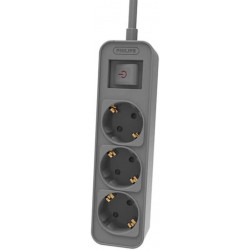 Philips Regleta CHP2134G/10 - Regleta 3 Tomas de Corriente, Cable 1.5 Metros