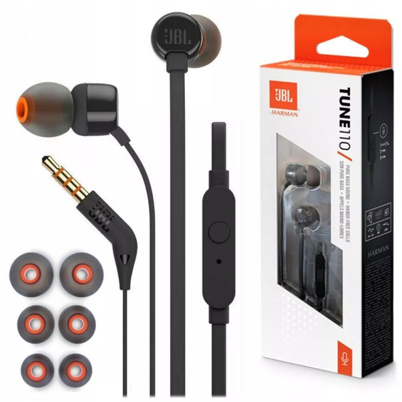 Auriculares intrauditivos JBL Tune T110 con sonido de graves