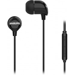 Philips TAE2146 Black In-Ear Earphones, USB-C Wired Connection, SmartphonePC Compatible, Microphone Included
